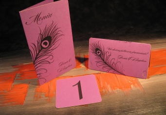 Set decor pentru masa de nunta cu placecard, numar masa si meniu